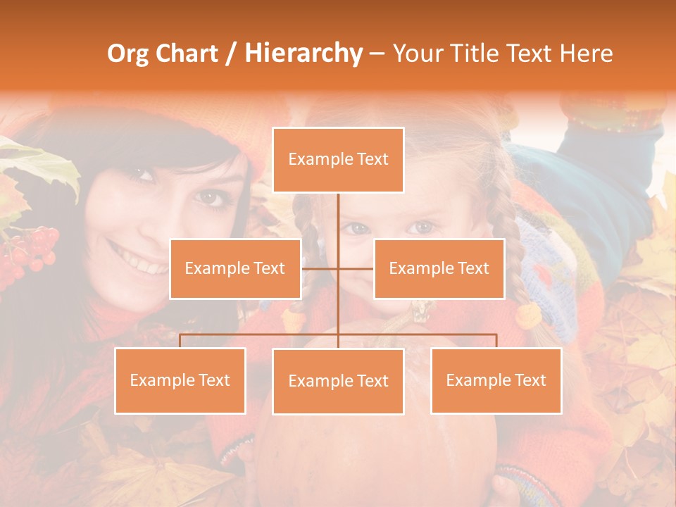 Happy Family In Autumn PowerPoint Template