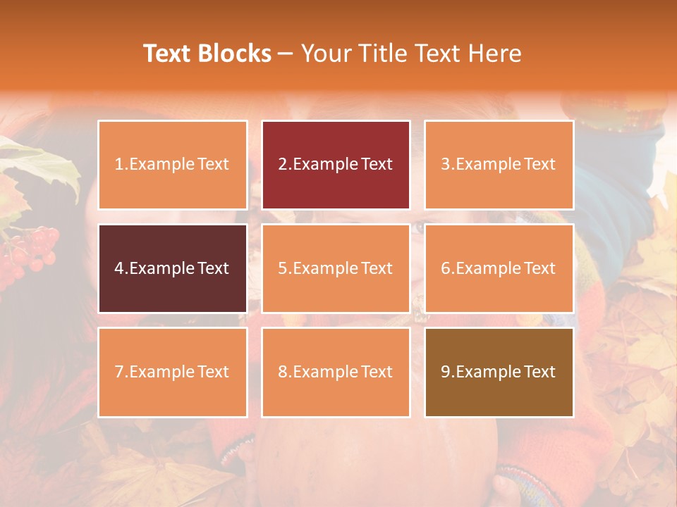 Happy Family In Autumn PowerPoint Template