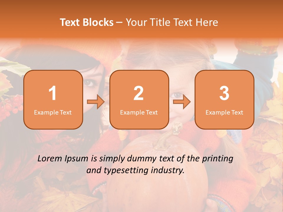 Happy Family In Autumn PowerPoint Template