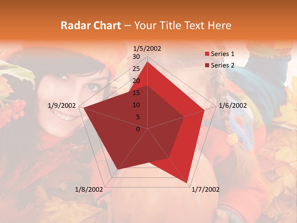 Happy Family In Autumn PowerPoint Template