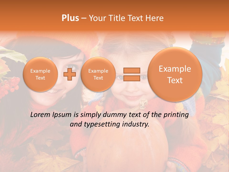 Happy Family In Autumn PowerPoint Template