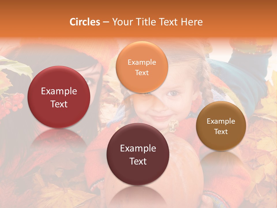 Happy Family In Autumn PowerPoint Template