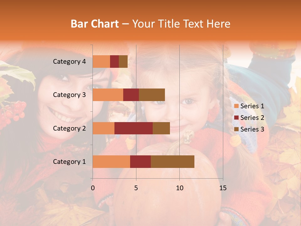 Happy Family In Autumn PowerPoint Template