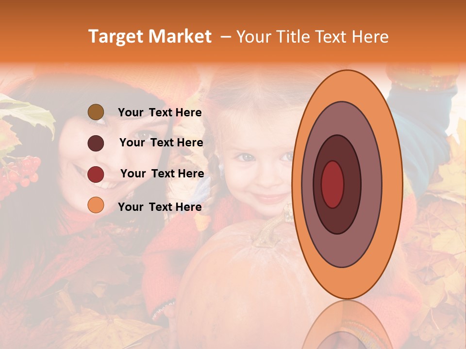 Happy Family In Autumn PowerPoint Template