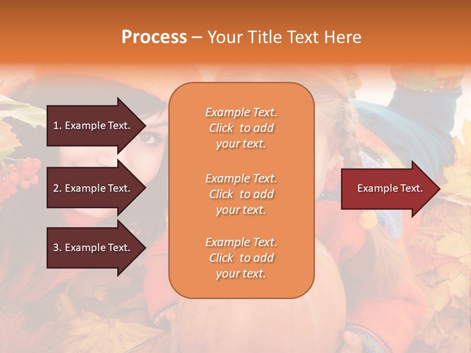 Happy Family In Autumn PowerPoint Template