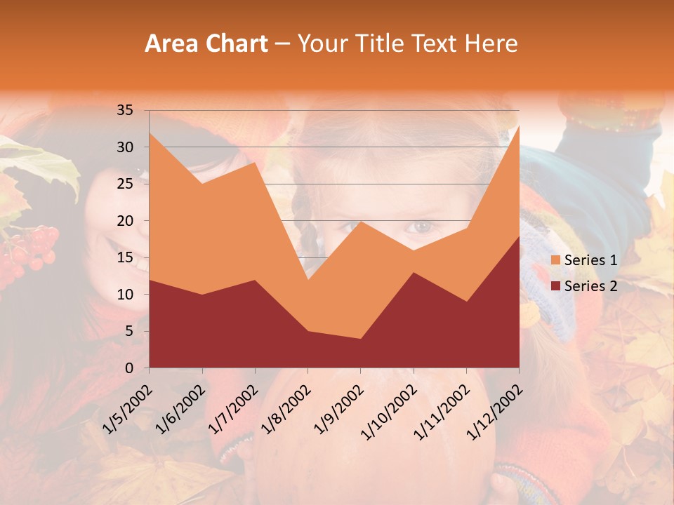 Happy Family In Autumn PowerPoint Template