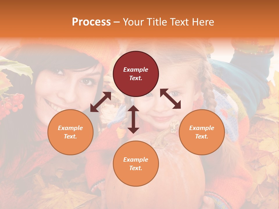 Happy Family In Autumn PowerPoint Template
