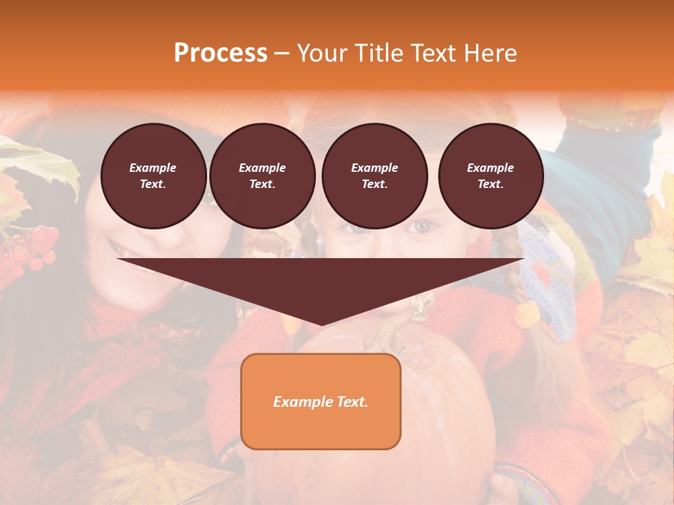 Happy Family In Autumn PowerPoint Template