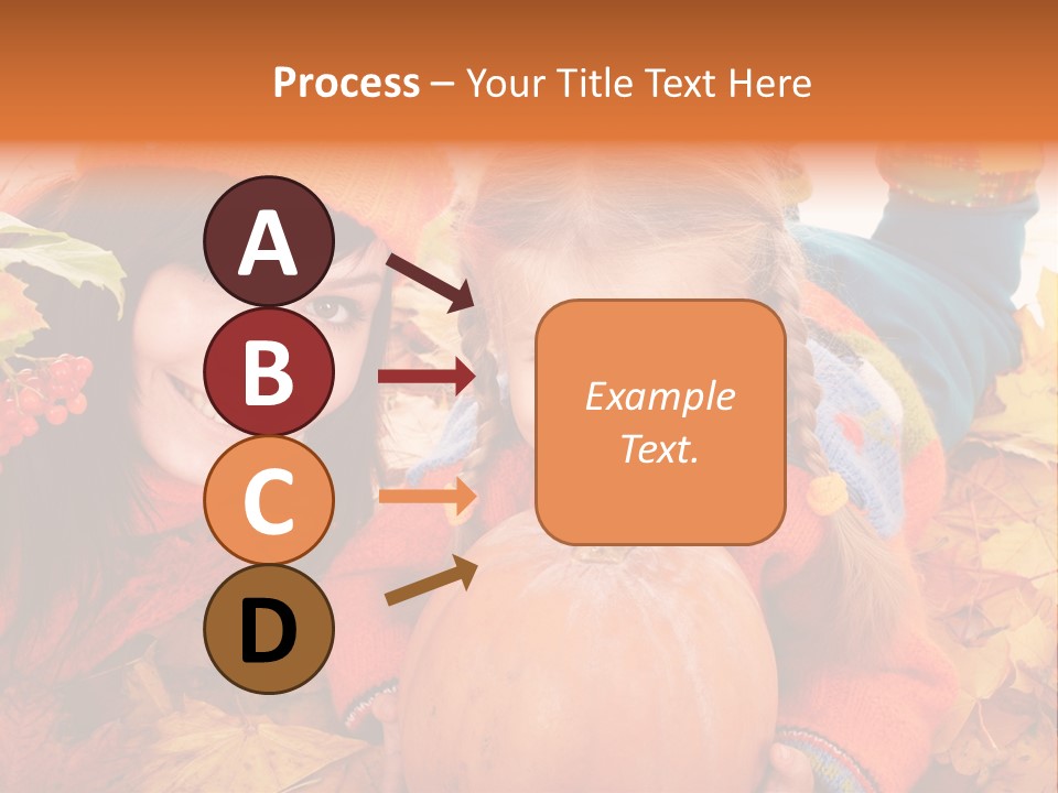 Happy Family In Autumn PowerPoint Template