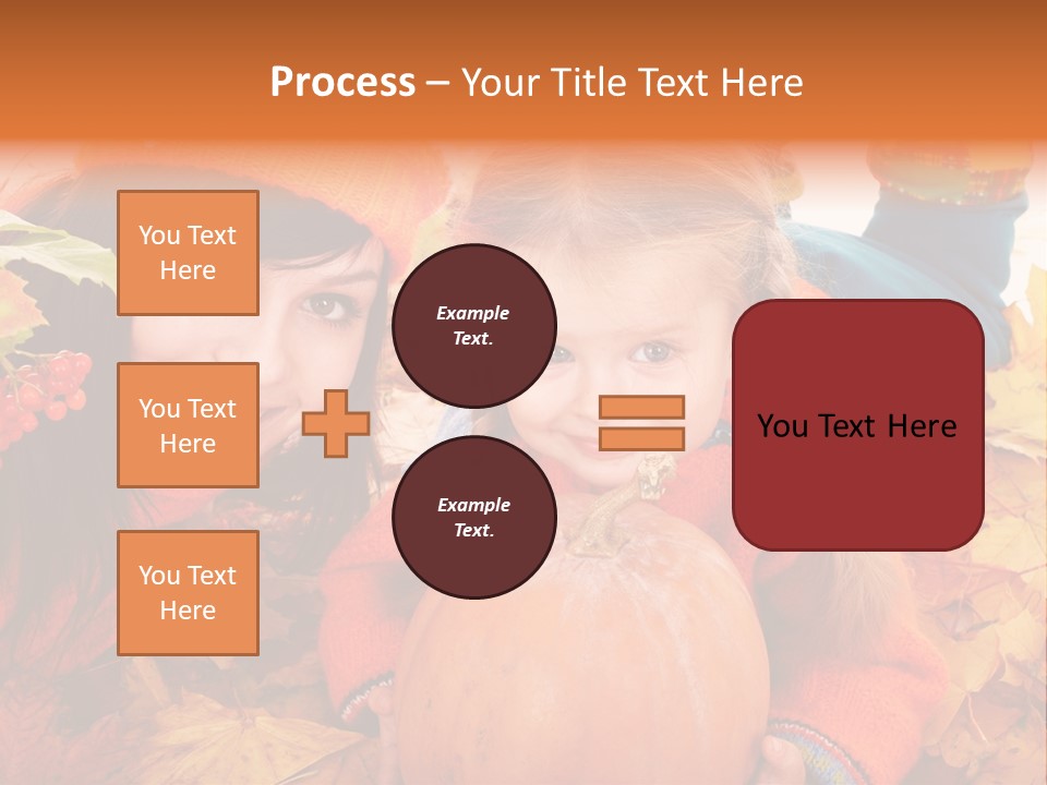 Happy Family In Autumn PowerPoint Template