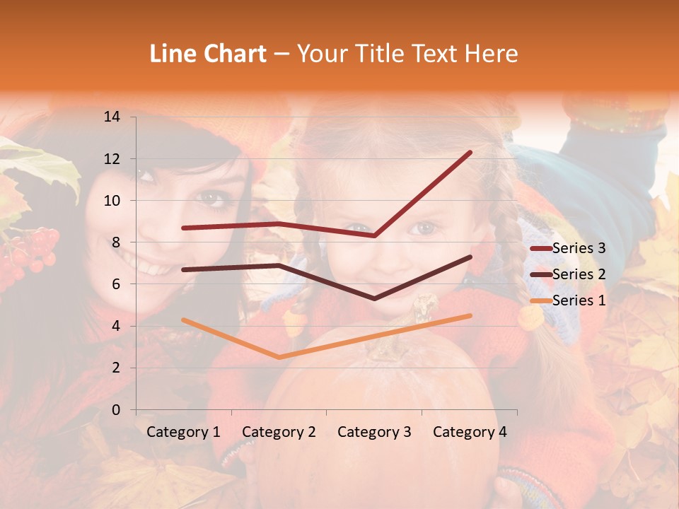 Happy Family In Autumn PowerPoint Template