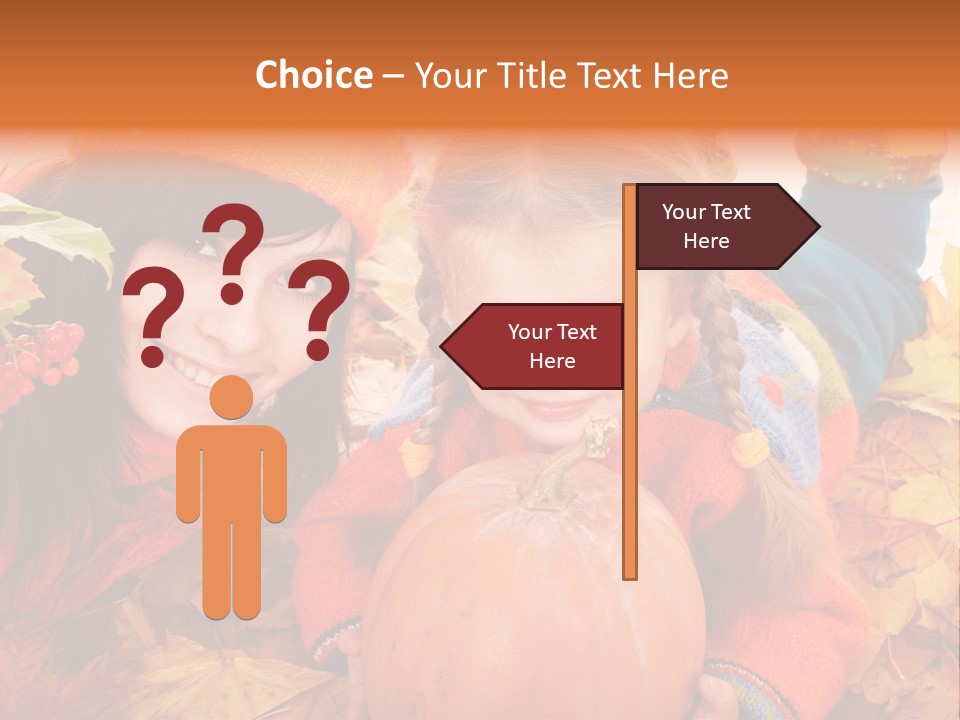 Happy Family In Autumn PowerPoint Template