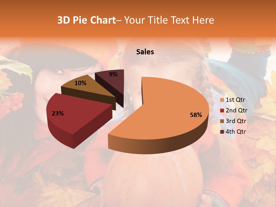 Happy Family In Autumn PowerPoint Template