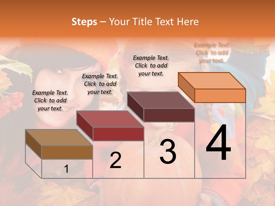 Happy Family In Autumn PowerPoint Template