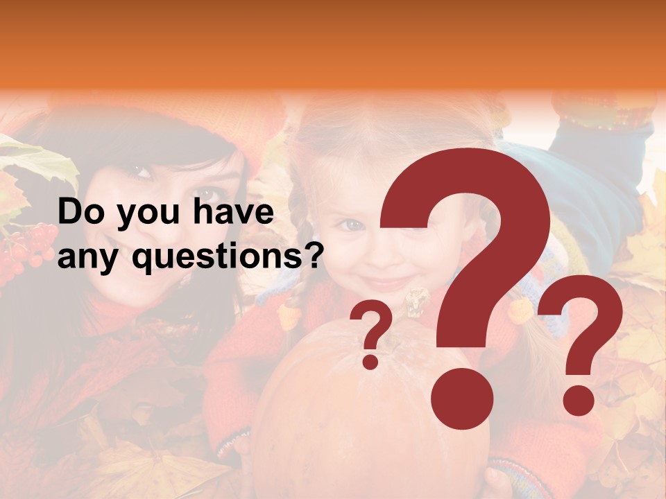 Happy Family In Autumn PowerPoint Template