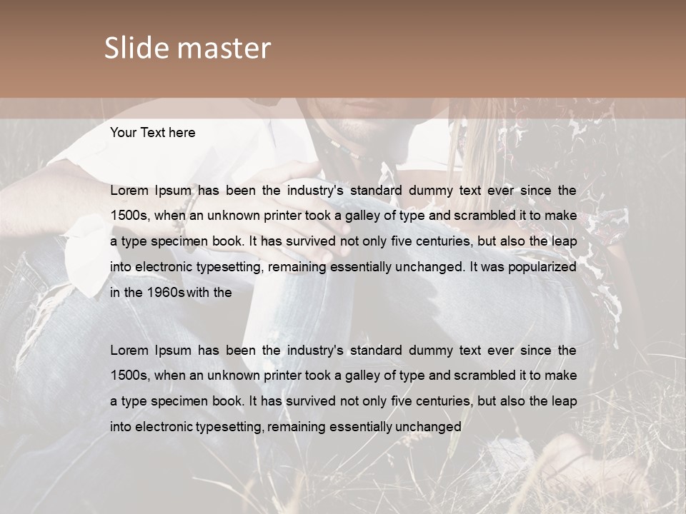 Hippie Couple PowerPoint Template