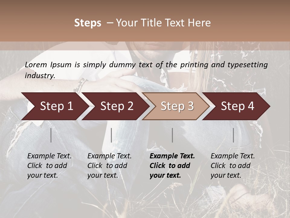 Hippie Couple PowerPoint Template