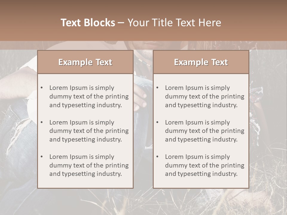 Hippie Couple PowerPoint Template
