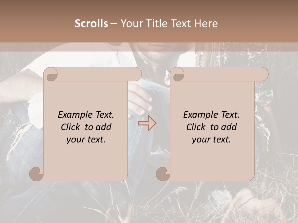 Hippie Couple PowerPoint Template
