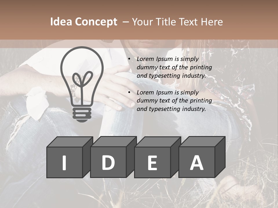 Hippie Couple PowerPoint Template