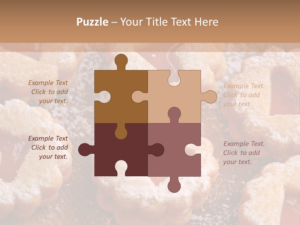 Dolcini A Forma Di Cuore PowerPoint Template