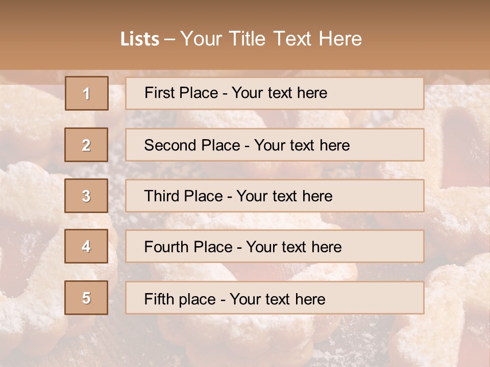 Dolcini A Forma Di Cuore PowerPoint Template