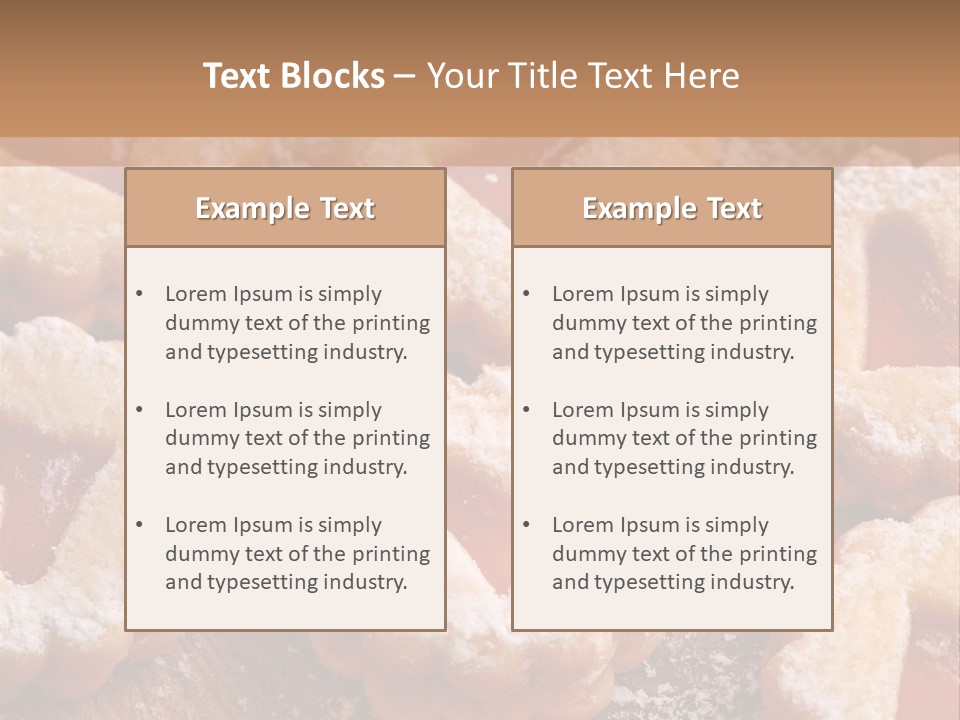 Dolcini A Forma Di Cuore PowerPoint Template
