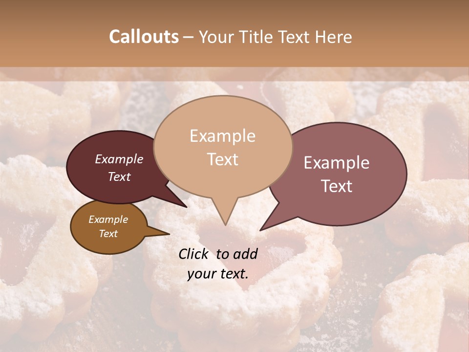 Dolcini A Forma Di Cuore PowerPoint Template