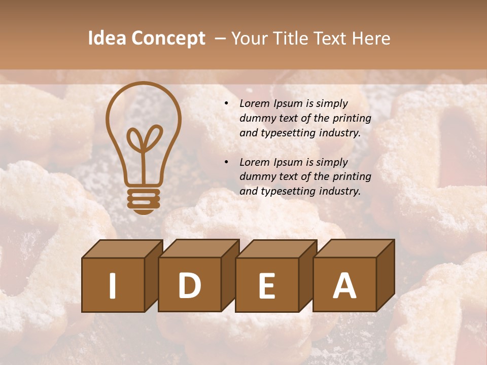 Dolcini A Forma Di Cuore PowerPoint Template