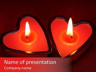 Two Candles PowerPoint Template