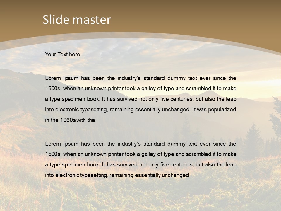 Beautiful Mountains PowerPoint Template