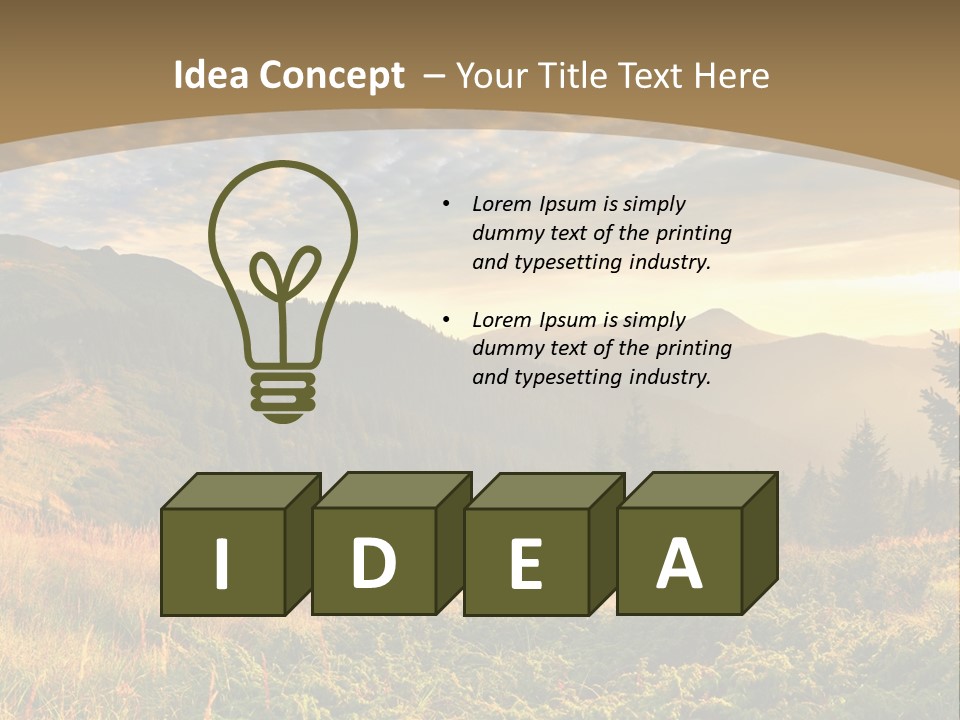 Beautiful Mountains PowerPoint Template