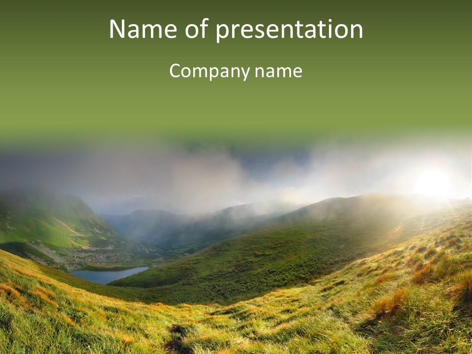 Day Flora Grass PowerPoint Template