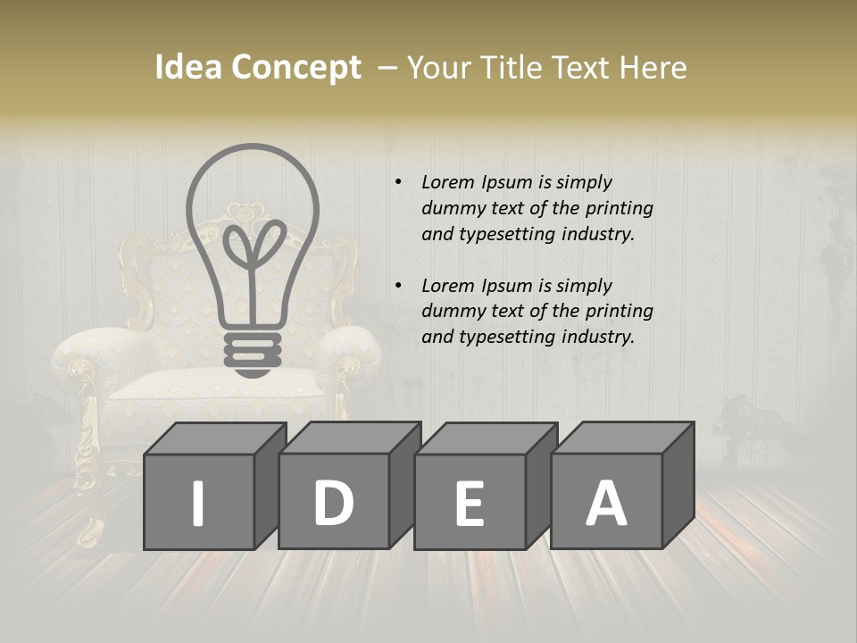 Genuine Sofa Stylish PowerPoint Template