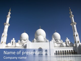 Abu Dhabi Mosque PowerPoint Template
