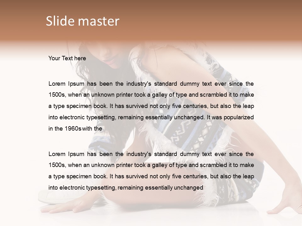 Fashion Caucasian Color PowerPoint Template