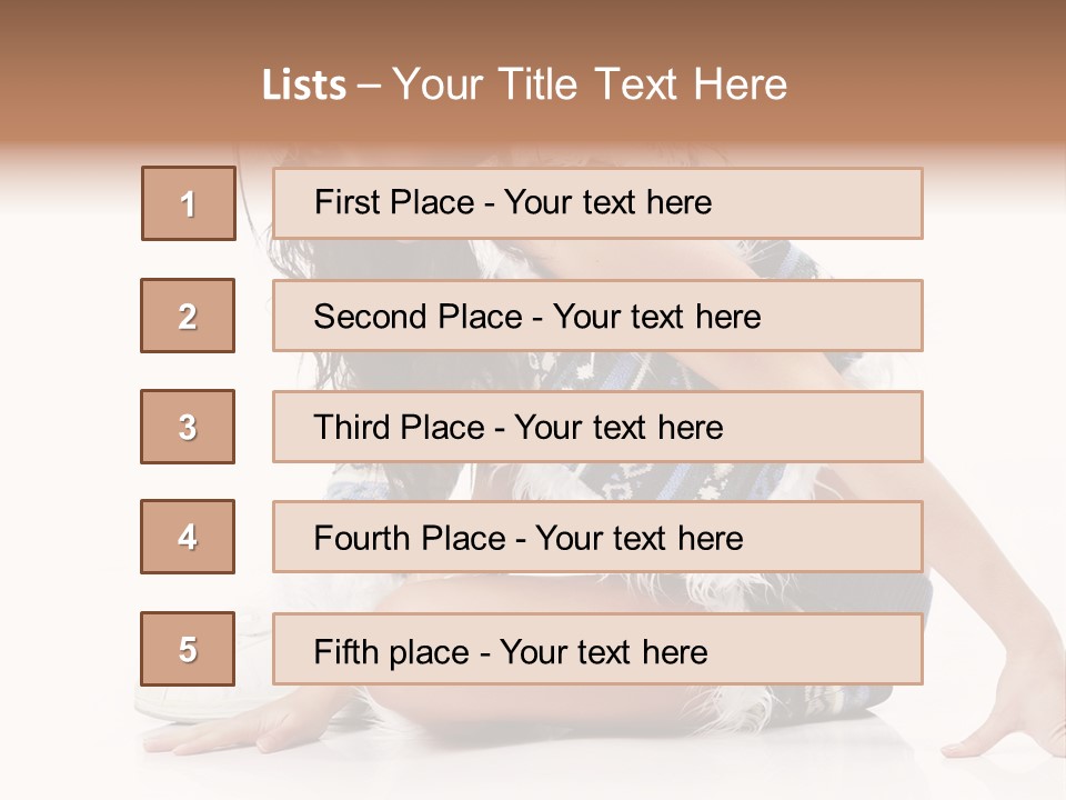 Fashion Caucasian Color PowerPoint Template