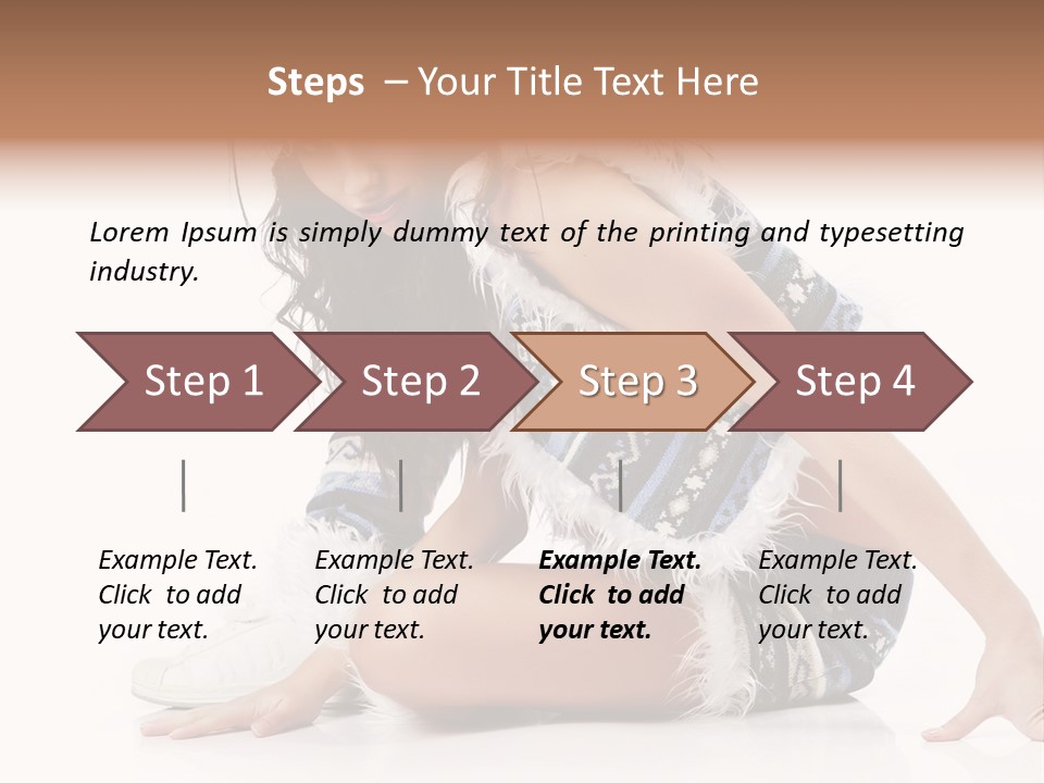 Fashion Caucasian Color PowerPoint Template