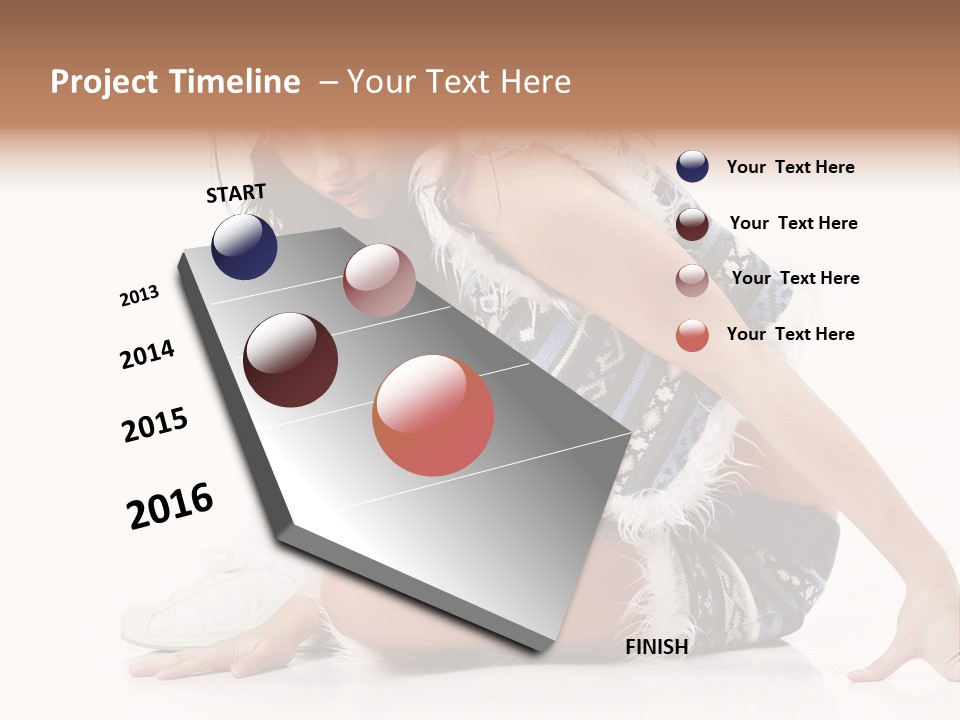 Fashion Caucasian Color PowerPoint Template
