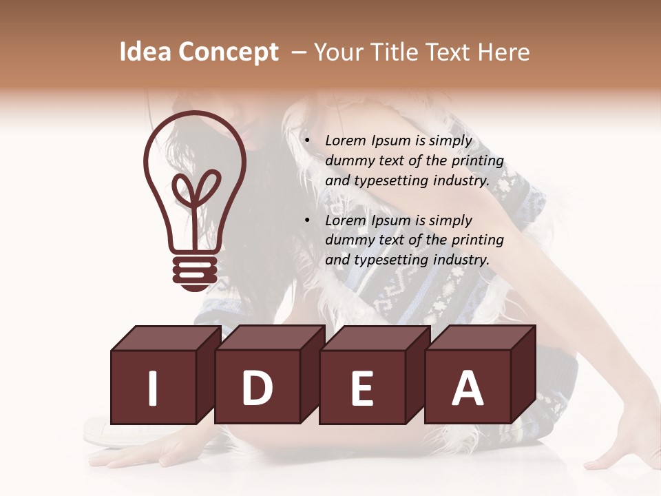 Fashion Caucasian Color PowerPoint Template