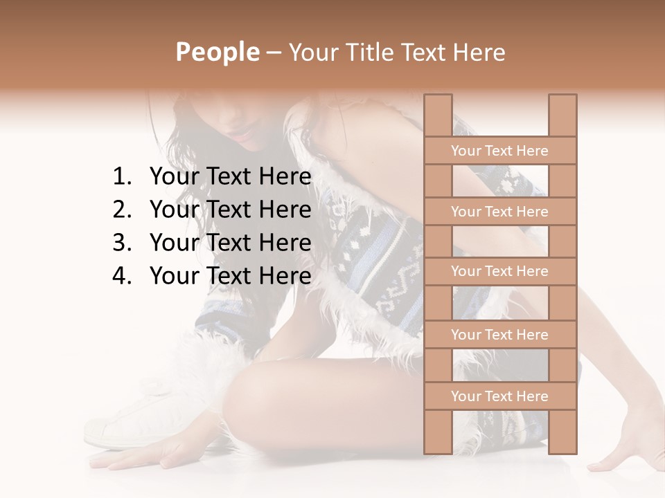 Fashion Caucasian Color PowerPoint Template