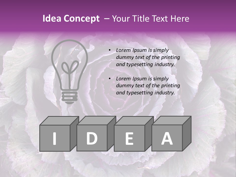 Ornamental Cabbage White PowerPoint Template