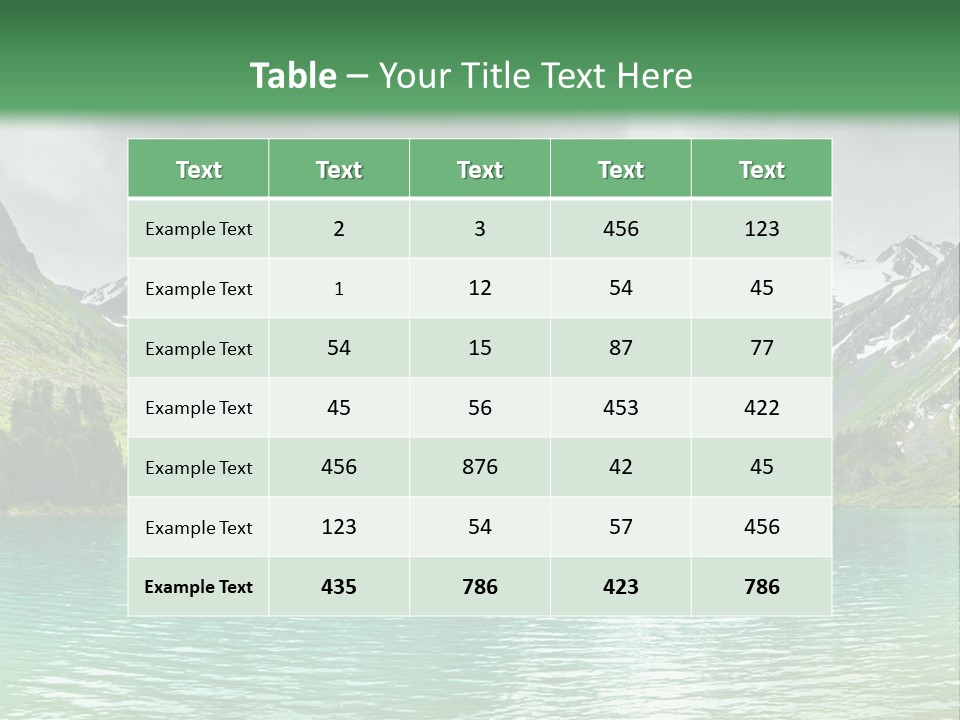 Lake Mountain PowerPoint Template