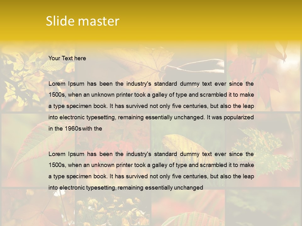 Fall Leaves Collage PowerPoint Template