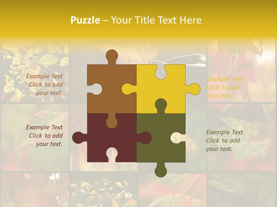 Fall Leaves Collage PowerPoint Template