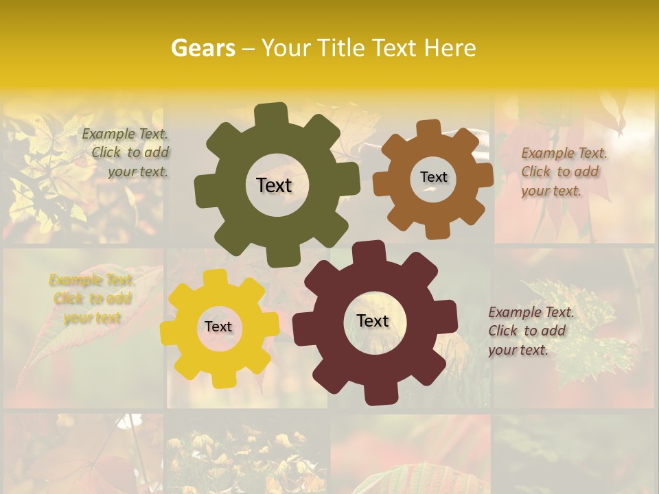 Fall Leaves Collage PowerPoint Template