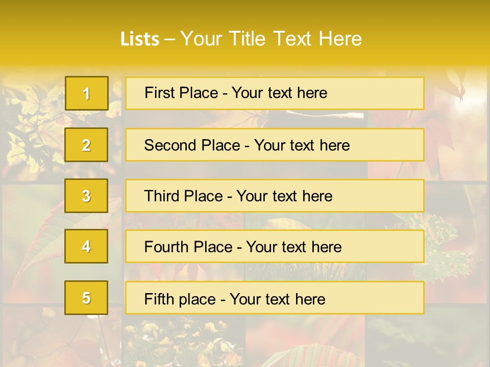 Fall Leaves Collage PowerPoint Template