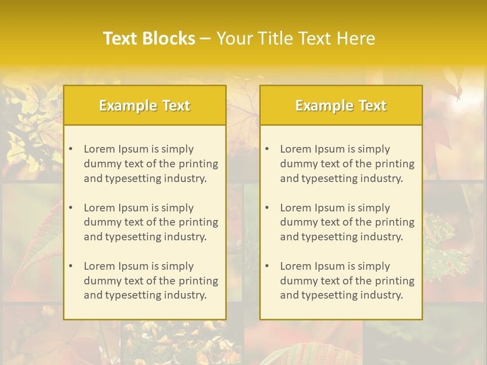 Fall Leaves Collage PowerPoint Template