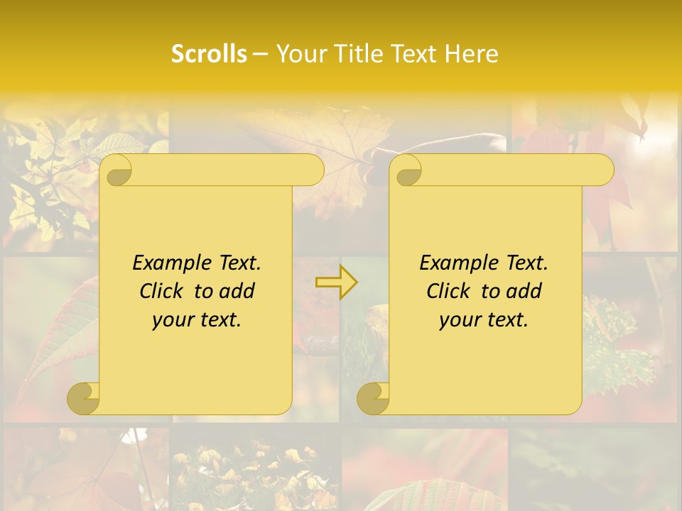 Fall Leaves Collage PowerPoint Template