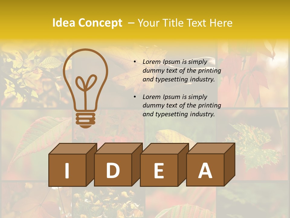 Fall Leaves Collage PowerPoint Template